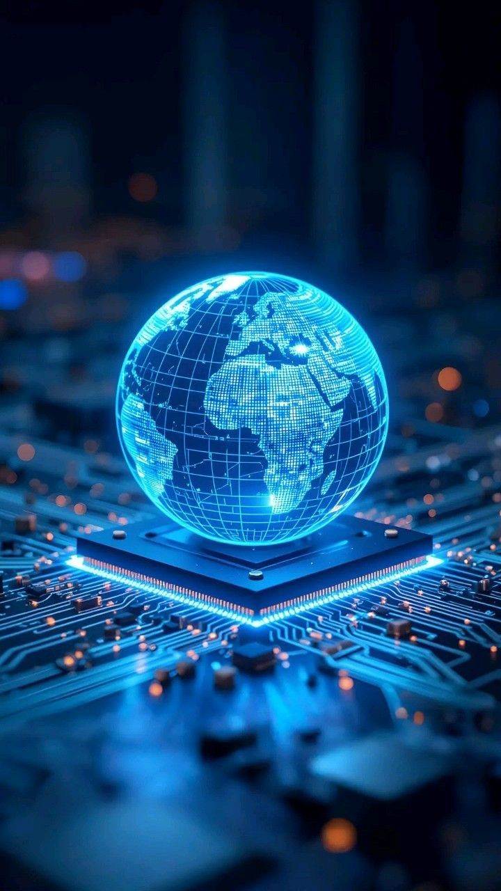Illustration d’un globe numérique centré sur l’Afrique